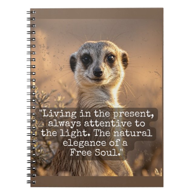 Caderno Espiral Adventurous Meerkat Living (Frente)