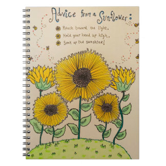 Caderno Espiral "Advice from a Sunflower" Notebook