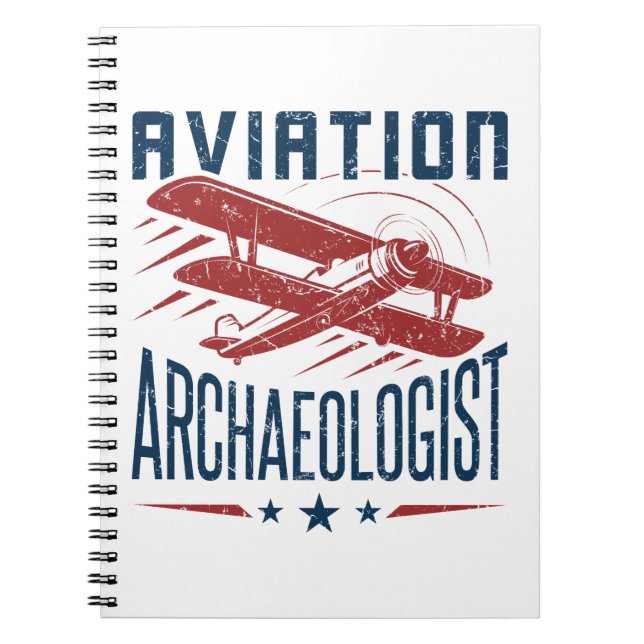 Caderno Espiral Aeronáutica Arqueologista Archaeolgy (Frente)