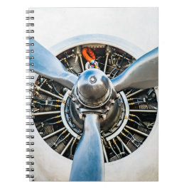 Caderno Espiral Aeronave Douglas DC-3. Hélice