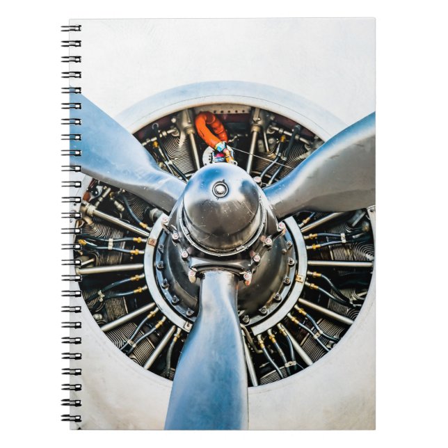 Caderno Espiral Aeronave Douglas DC-3. Hélice (Frente)