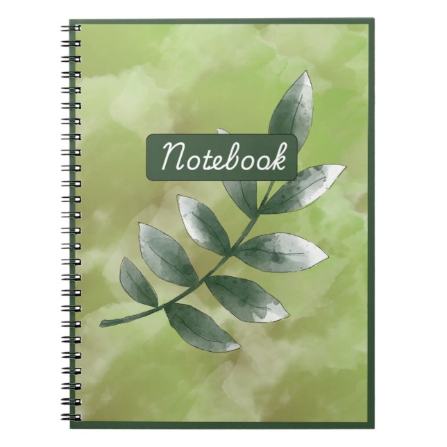 Caderno Espiral  Aesthetic Greenery Spiral Photo Notebook (Frente)