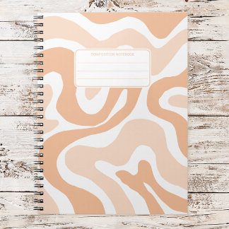Caderno Espiral Aesthetic Pastel Liquid Swirl Abstract Composition