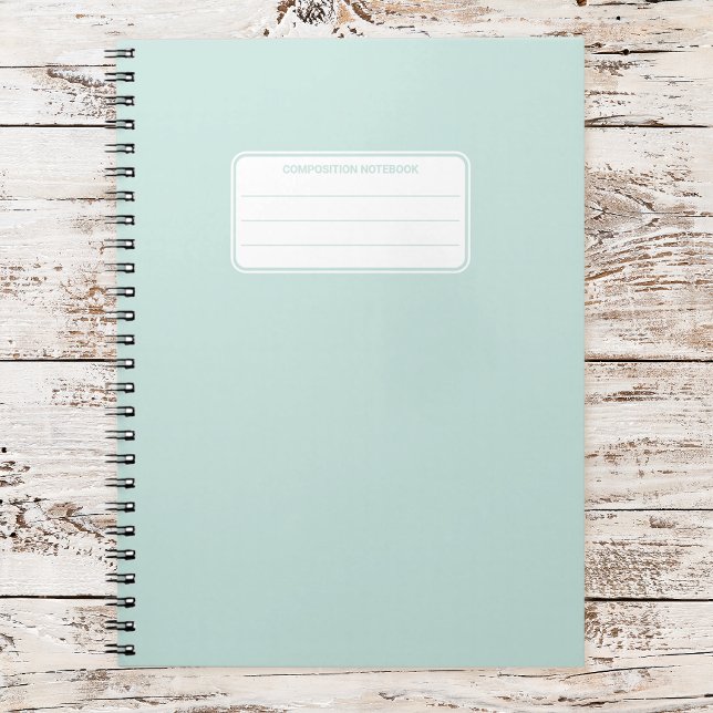Caderno Espiral Aesthetic Soft Pastel Solid Color Composition (Criador carregado)