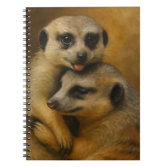 Caderno Espiral Afetação de Meerkat (Frente)