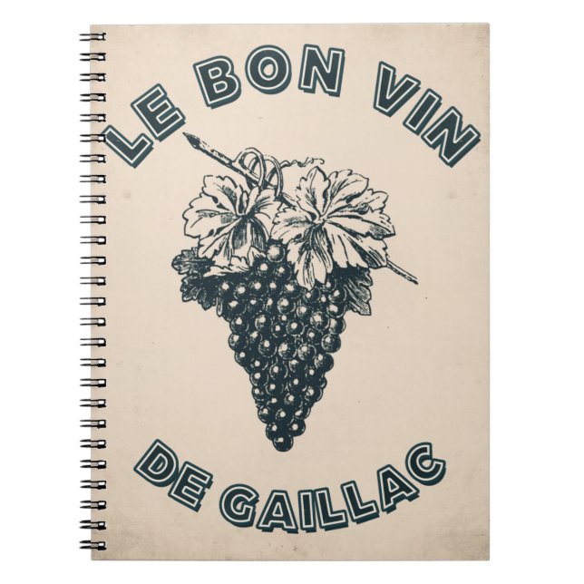 Caderno Espiral Affiche Le bon vin de Gaillac (Frente)