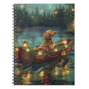 Caderno Espiral Afghan Hound Christmas Festive Voyage