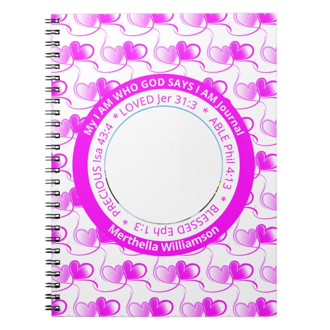 Caderno Espiral Afirmação Positiva Sou Diário Cristão (Frente)