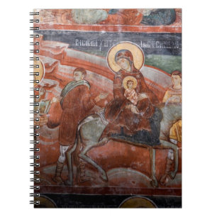 Caderno Espiral Afrescos da Igreja Sérvia do século XIV,