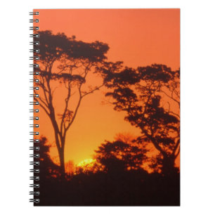 Caderno Espiral África do Sul. Pôr do sol africano.
