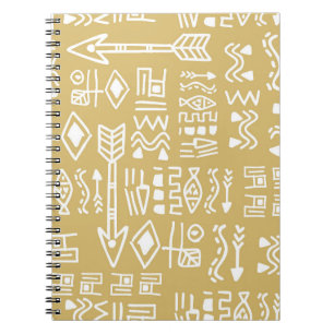 Caderno Espiral African Tribal Stripes: Boêmian Egípcio Sem Selo