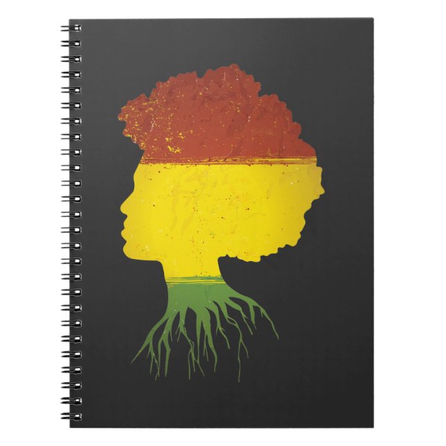 Caderno Espiral Afro Black Girl African American Roots Diva (Frente)
