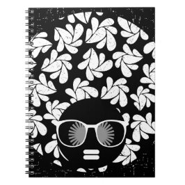 Caderno Espiral Afro Diva Preto e Branco