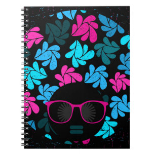 Caderno Espiral Afro Diva Turquesa & Rosa Quente