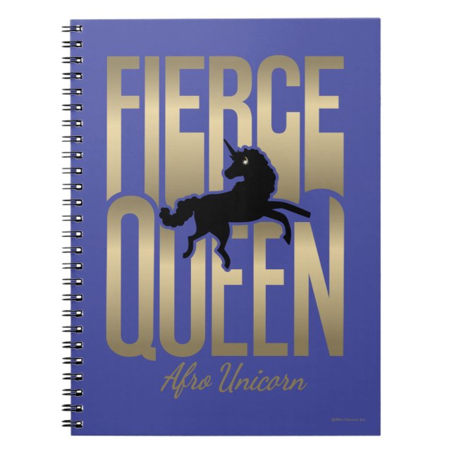 Caderno Espiral Afro Unicorn Fierce Queen (Frente)