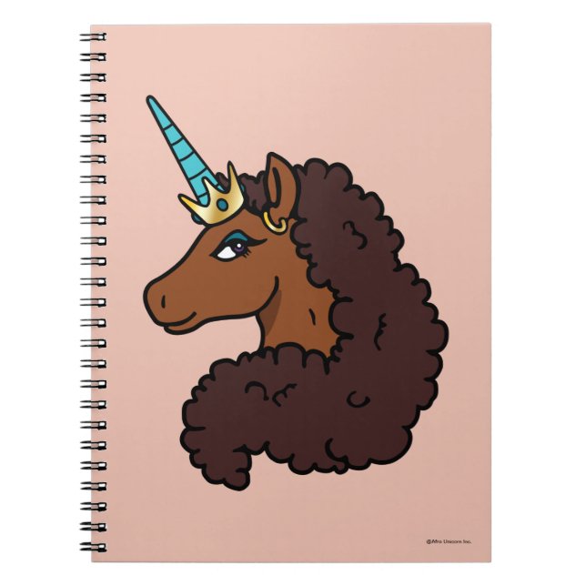 Caderno Espiral Afro Unicorn | Único (Frente)