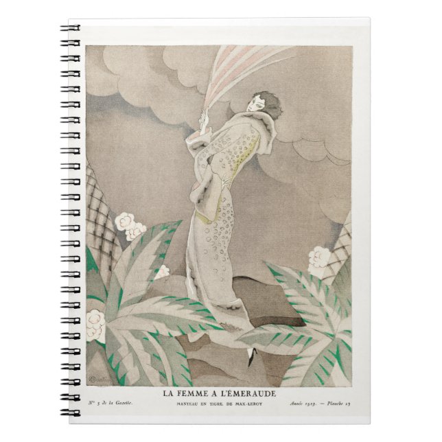 Caderno Espiral Afrodite-Nos jardins da moda Deusa (Frente)