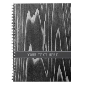 Caderno Espiral Aged Wood Grain Minimalist - Personalizable
