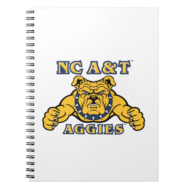 Caderno Espiral Agências A&T NC | Aggie Bulldog (Frente)