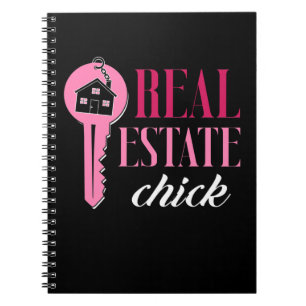 Caderno Espiral Agente Imobiliário Feminino Funny Estate Broker