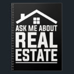 Caderno Espiral Agente Imobiliário Funny Property Broker<br><div class="desc">Agente Imobiliário Funny Property Broker. Engraçado Imobiliário Diz Homens Mulheres.</div>