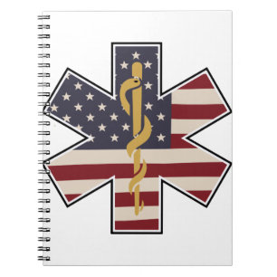 Caderno Espiral Agente Médico de Emergência - Sinalizador dos EU