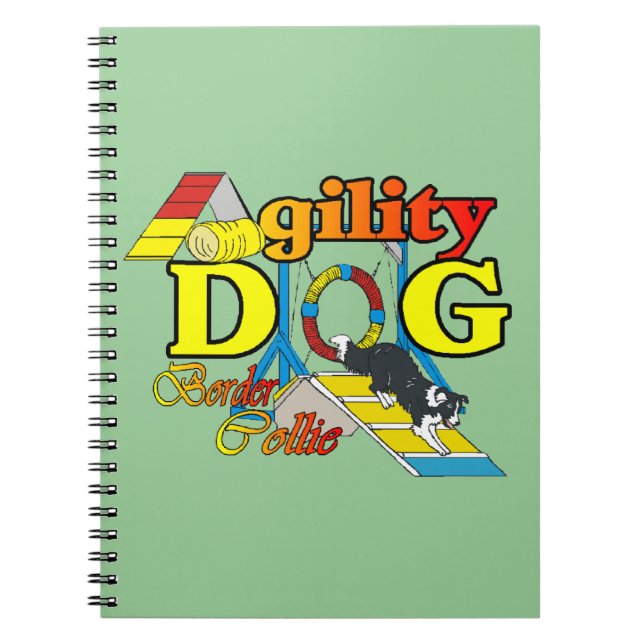 Caderno Espiral Agilidade de Borda Collie (Frente)