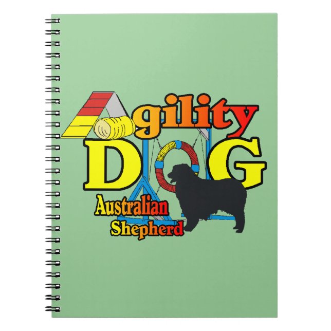 Caderno Espiral Agilidade de Pastor Australiana (Frente)