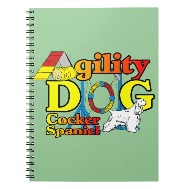 Caderno Espiral Agilidade do coker Spaniel (Frente)