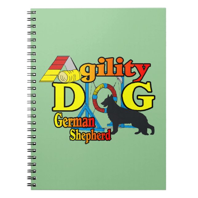 Caderno Espiral Agilidade do german shepherd (Frente)