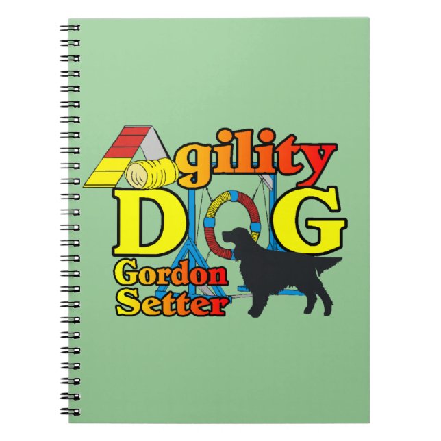 Caderno Espiral Agilidade do Gordon Setter (Frente)