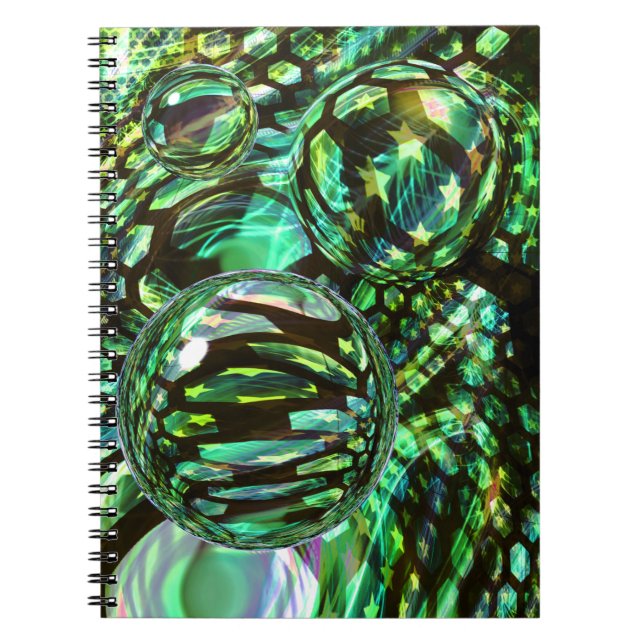 Caderno Espiral Agitação Cidade na Primavera em um notebook  (Frente)