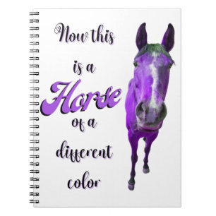 Caderno Espiral Agora Isto É Um Cavalo De Uma Cor Diferente Roxo