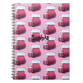 Caderno Espiral Agua De Jamaica Agua Fresca