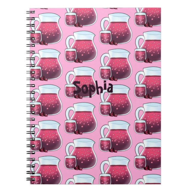 Caderno Espiral Agua De Jamaica Agua Fresca (Frente)