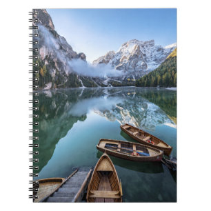 Caderno Espiral Água Pragser Wildsee Dolomites Itália