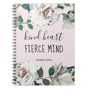 Caderno Espiral Aguarela feroz da mente do coração amável flora