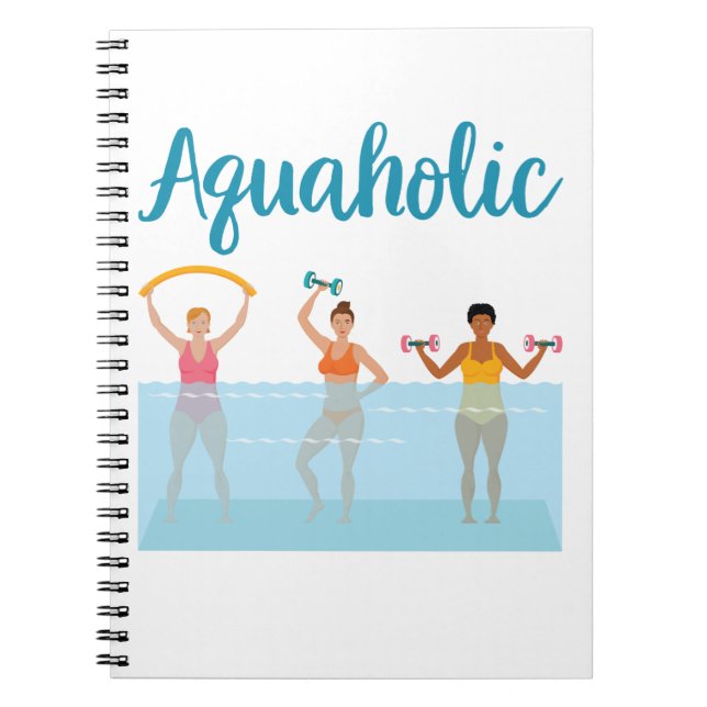 Caderno Espiral Águas Aquálgicas Aeróbicas Waterobics Mulheres (Frente)