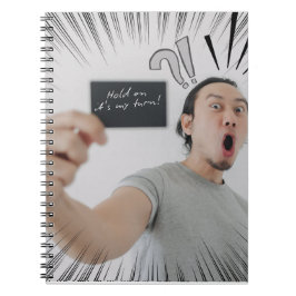 Caderno Espiral Aguenta! É Minha Vez! – Design de Expressão Cômica