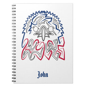 Caderno Espiral Águia Americana do Dia da Independência