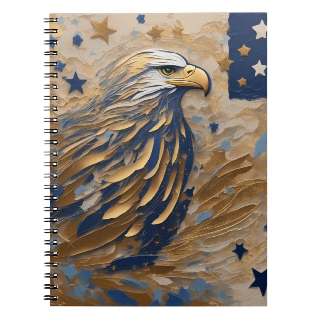 Caderno Espiral Águia Majestosa: Emblema do Patrimônio (Frente)