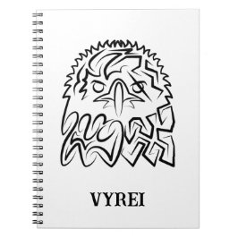 Caderno Espiral Águia Tribal Negra