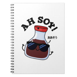 Caderno Espiral Ah Soy Engraçado Molho de Soja Trocadilho 