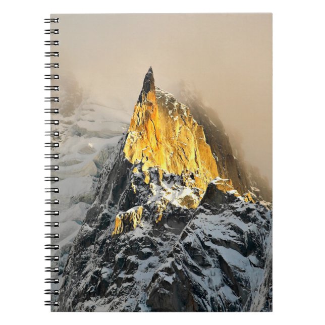 Caderno Espiral Aiguille des Deux Aigles Sunrise, Chamonix (Frente)