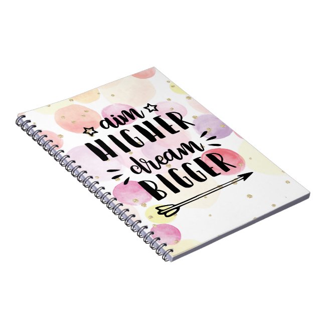 Caderno Espiral Aim Mais alto Dream Bigger (Lado Direito)