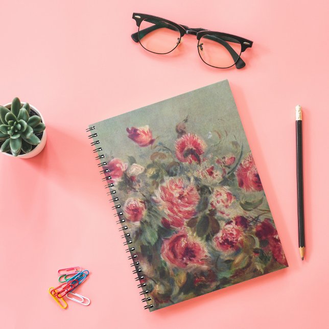 Caderno Espiral "Ainda a vida", Rosas de Vargemont | Renoir (Criador carregado)