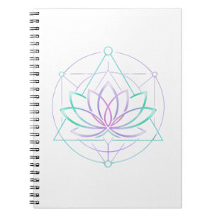 Caderno Espiral Ainda Eu Floresço Diário de Lótus Neon