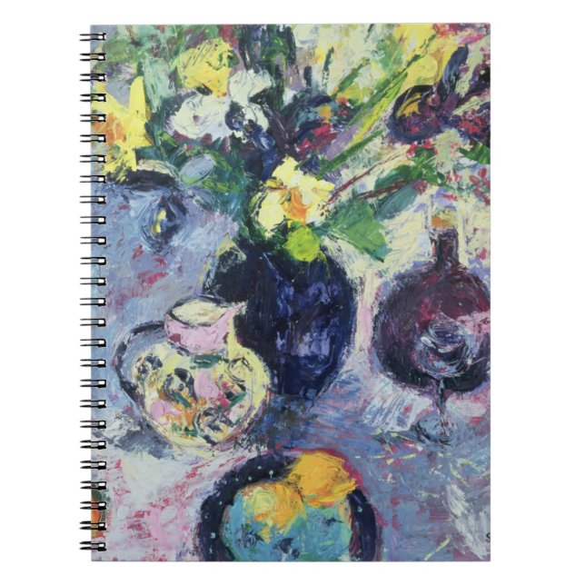 Caderno Espiral Ainda vida com garrafa 2002 de turquesa (Frente)