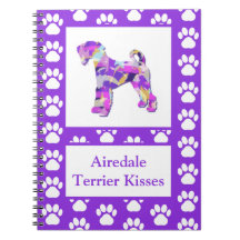 Airedale Terrier Dog Kisses Silhouette Cute PPY&B