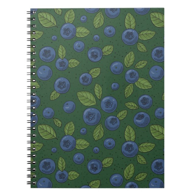 Caderno Espiral Airelas no verde-escuro (Frente)